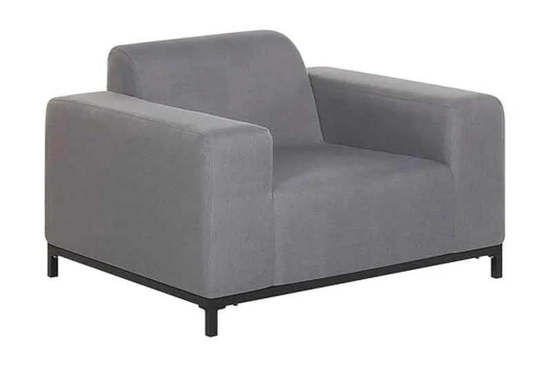 Hughen Utefåtölj 2-pack - Grå/Svart - Utemöbler - Utestol & trädgårdsstol - Utefåtölj & loungefåtölj