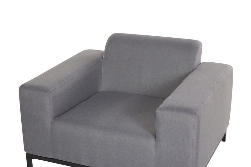 Hughen Utefåtölj 2-pack - Grå/Svart - Utemöbler - Utestol & trädgårdsstol - Utefåtölj & loungefåtölj