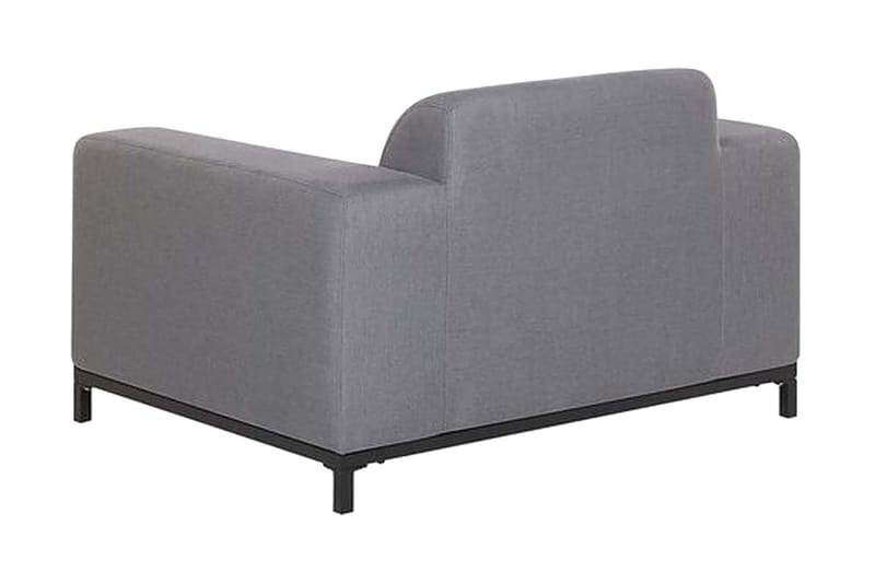 Hughen Utefåtölj 2-pack - Grå/Svart - Utemöbler - Utestol & trädgårdsstol - Utefåtölj & loungefåtölj