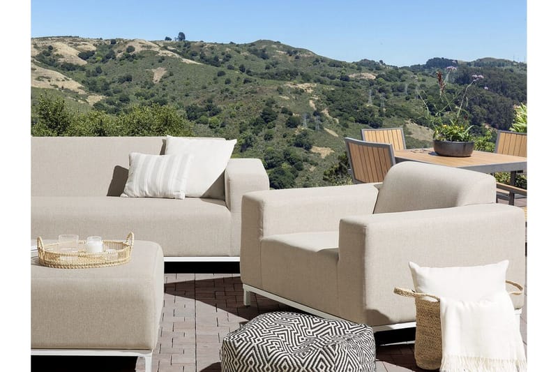 Hughen Utefåtölj 2-pack - Beige - Utemöbler - Utestol & trädgårdsstol - Utefåtölj & loungefåtölj