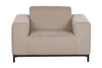 Hughen Utefåtölj 2-pack - Beige/Svart - Utemöbler - Utestol & trädgårdsstol - Utefåtölj & loungefåtölj