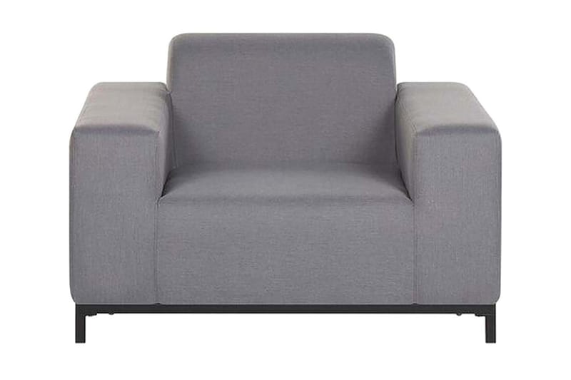 Hughen Utefåtölj 2-pack - Grå/Svart - Utemöbler - Utestol & trädgårdsstol - Utefåtölj & loungefåtölj