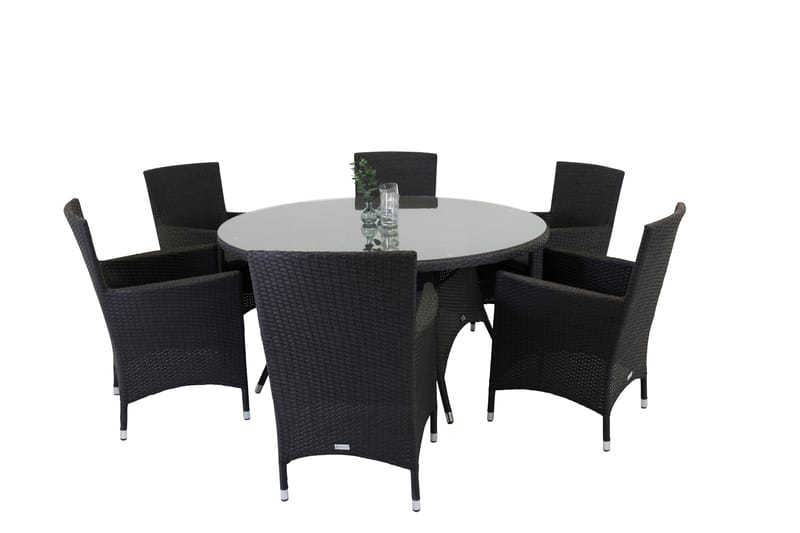 Malin Karmstol Utomhus Svart - Venture Home - Utemöbler - Utestol & trädgårdsstol - Utefåtölj & loungefåtölj