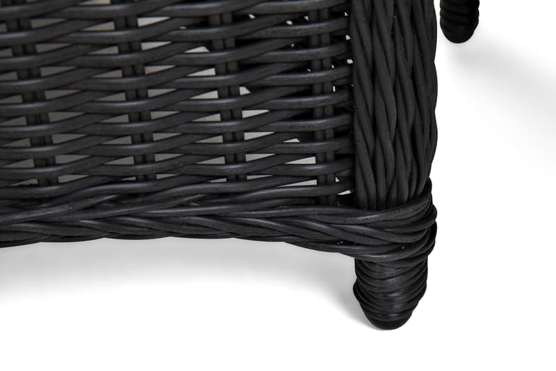 Marcus Caféset med 2 Fåtöljer m Dyna - Svart - Utemöbler - Loungemöbler - Loungestol utomhus