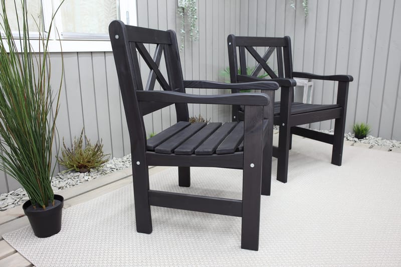 Olivo Utefåtölj - Svart - Utemöbler - Utestol & trädgårdsstol - Utefåtölj & loungefåtölj