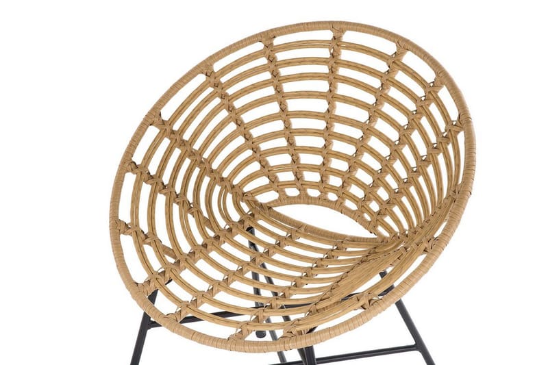Rottingstol 2 st ljusbrun ACERRA - Trä/natur - Loungestol utomhus - Utefåtölj & loungefåtölj