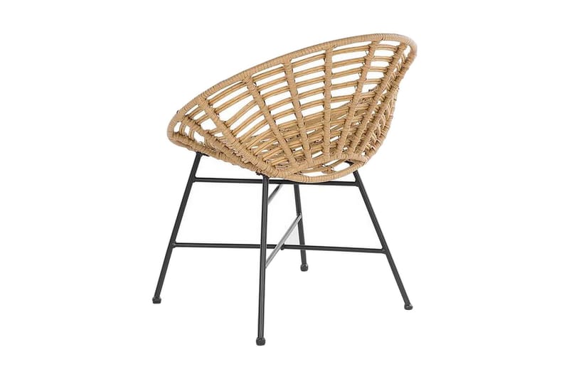 Rottingstol 2 st ljusbrun ACERRA - Trä/natur - Utemöbler - Utestol & trädgårdsstol - Utefåtölj & loungefåtölj