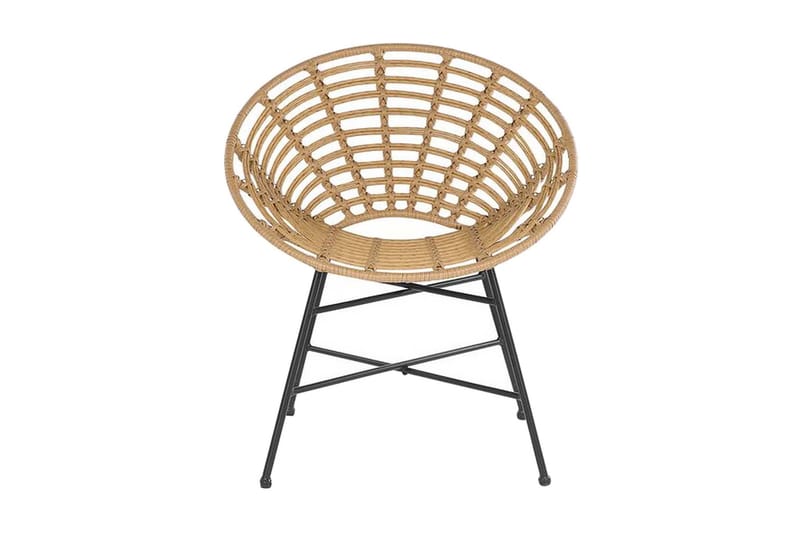 Rottingstol 2 st ljusbrun ACERRA - Trä/natur - Utemöbler - Utestol & trädgårdsstol - Utefåtölj & loungefåtölj