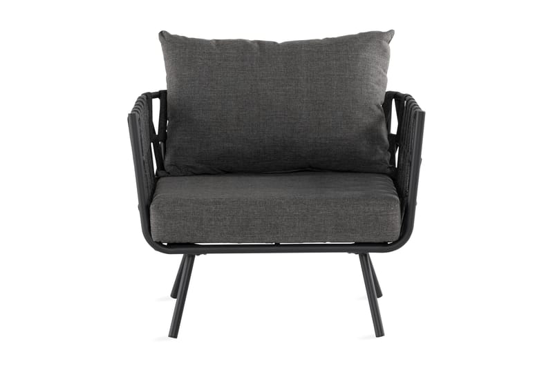 Sandina Utefåtölj – Loungefåtölj för Utemöbler - Svart / Grå - Utemöbler - Utestol & trädgårdsstol - Utefåtölj & loungefåtölj