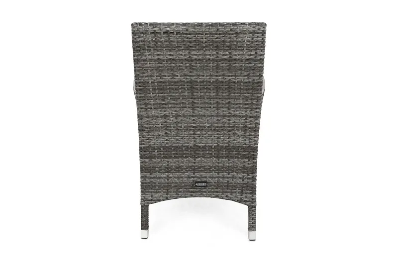 Thor Lyx Utefåtölj med Armledare - Loungefåtölj för Utemöbler i Konstrotting - Grå - Utemöbler - Utestol & trädgårdsstol - Utefåtölj & loungefåtölj