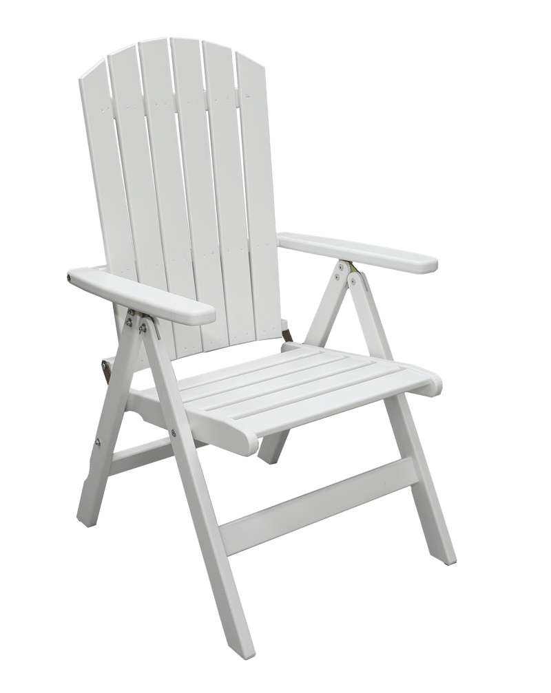 Utestol Baltic Garden Kungshamn Recliner 2-pack, vit - vit - Utemöbler - Utestol & trädgårdsstol - Positionsstol