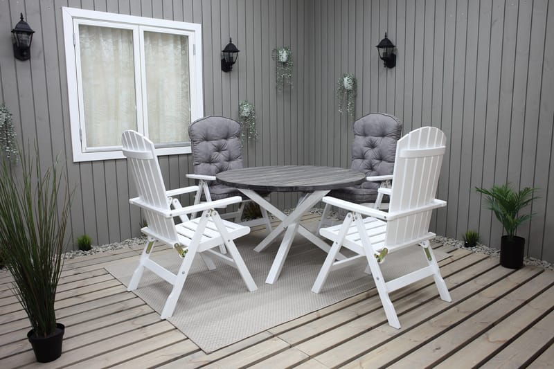 Utestol Baltic Garden Kungshamn Recliner 2-pack, vit - vit - Utemöbler - Utestol & trädgårdsstol - Positionsstol