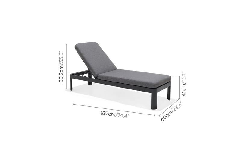 Utomhusmöbelgrupp Lifestyle Garden Portals relaxstol & C-form sidobord - Utemöbler - Utestol & trädgårdsstol - Solsäng & Solvagnar