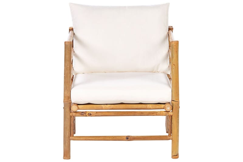 Villa Castelli Utefåtölj - Vit/Ljusbrun - Utemöbler - Utestol & trädgårdsstol - Utefåtölj & loungefåtölj