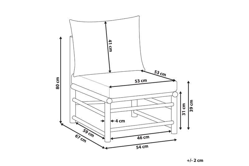 Villa Castelli Utefåtölj - Vit/Ljusbrun - Utemöbler - Utestol & trädgårdsstol - Utefåtölj & loungefåtölj
