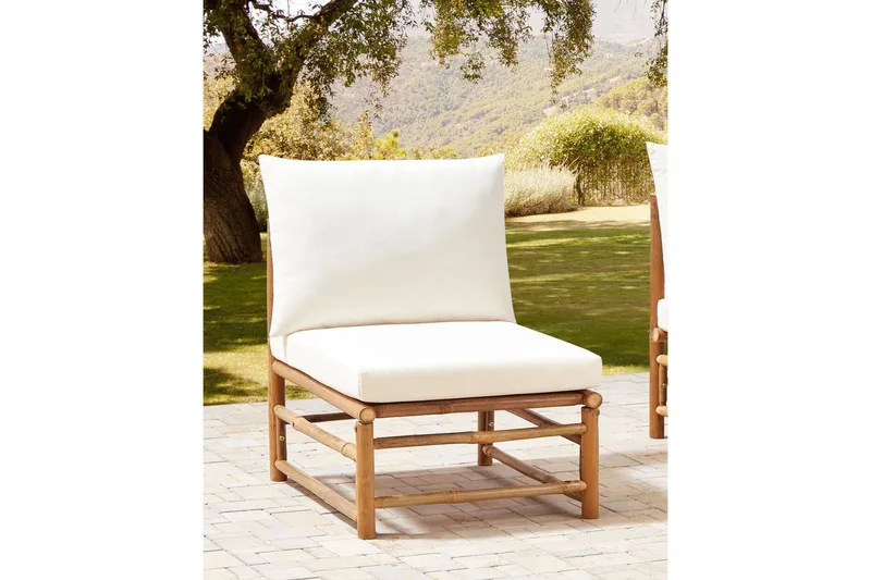 Villa Castelli Utefåtölj - Vit/Ljusbrun - Utemöbler - Utestol & trädgårdsstol - Utefåtölj & loungefåtölj