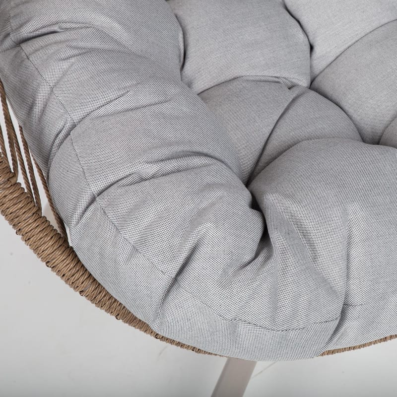 Vilostol Dorian snurrfåtölj 89x95x154 cm - Ljusbrun - Utemöbler - Utestol & trädgårdsstol - Utefåtölj & loungefåtölj