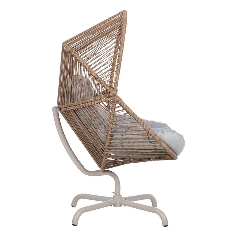 Vilostol Dorian snurrfåtölj 89x95x154 cm - Ljusbrun - Utemöbler - Utestol & trädgårdsstol - Utefåtölj & loungefåtölj