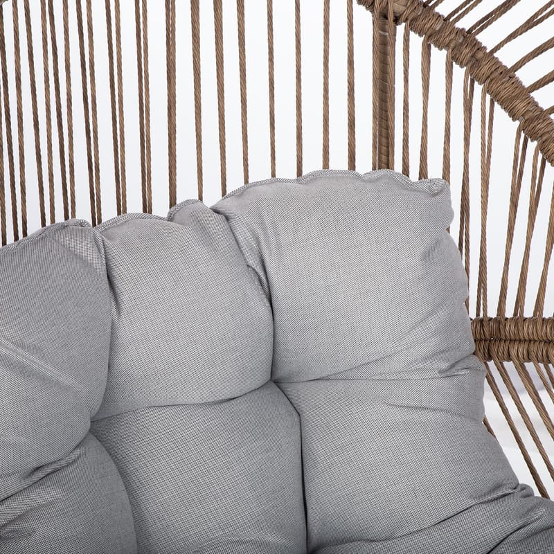 Vilostol Dorian snurrfåtölj 89x95x154 cm - Ljusbrun - Utemöbler - Utestol & trädgårdsstol - Utefåtölj & loungefåtölj