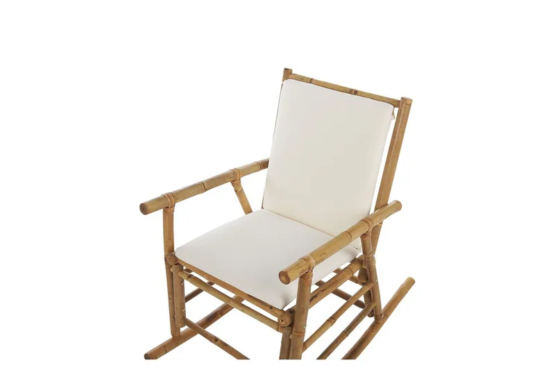 Vonsha Gungstol utomhus - Vit/Ljusbrun - Utemöbler - Utestol & trädgårdsstol - Gungstol utomhus