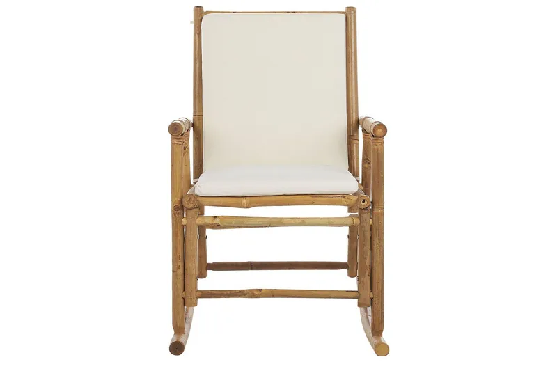 Vonsha Gungstol utomhus - Vit/Ljusbrun - Utemöbler - Utestol & trädgårdsstol - Gungstol utomhus