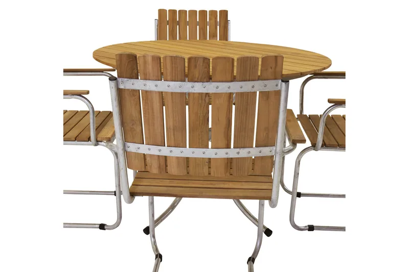 Arild Matgrupp 110 cm Rund + 4 st Matstolar - Utemöbler - Utegrupp - Matgrupp utomhus