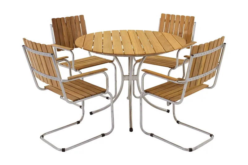 Arild Matgrupp 110 cm Rund + 4 st Matstolar, undefined