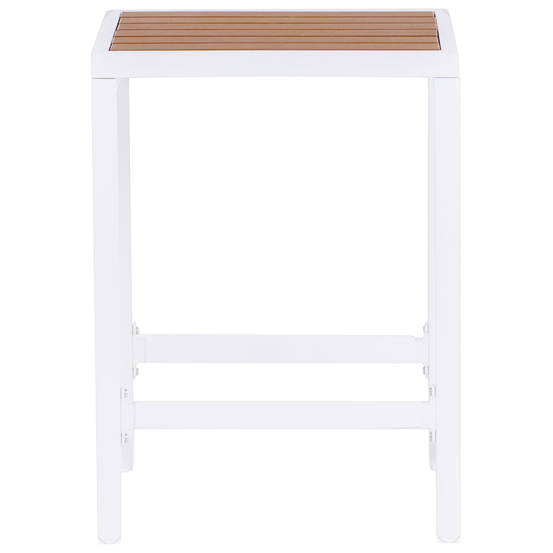 Baruppsättning För Trädgård 2-Sits Avetrana - Vit/brun - Utemöbler - Utegrupp - Matgrupp utomhus