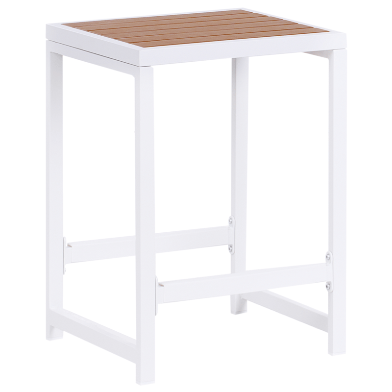 Baruppsättning För Trädgård 2-Sits Avetrana - Vit/brun - Utemöbler - Utegrupp - Matgrupp utomhus