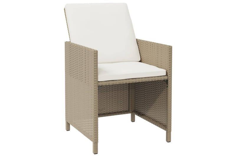 beBasic Matgrupp Utomhus för trädgården med dynor 5 delar konstrotting beige - Cream - Utemöbler - Utegrupp - Matgrupp utomhus