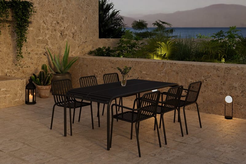 Borneo Matbord Utomhus 200 cm med 6 Peking Karmstol