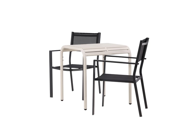 Borneo Matgrupp Utomhus + 2 Copacabana Utestolar - Beige - Utemöbler - Utegrupp - Matgrupp utomhus
