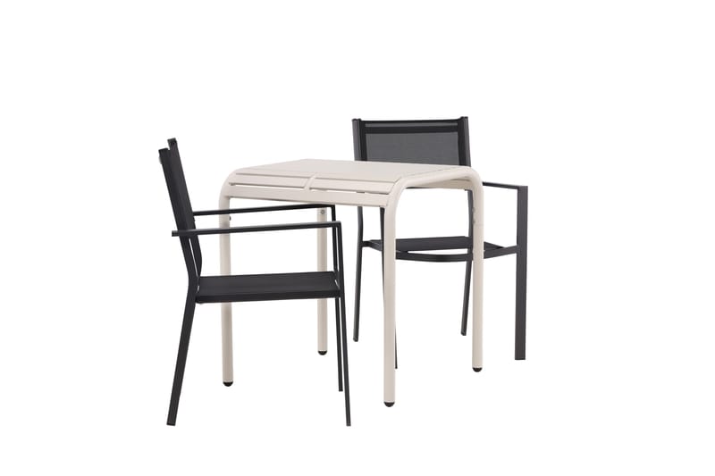 Borneo Matgrupp Utomhus + 2 Copacabana Utestolar - Beige - Utemöbler - Utegrupp - Matgrupp utomhus