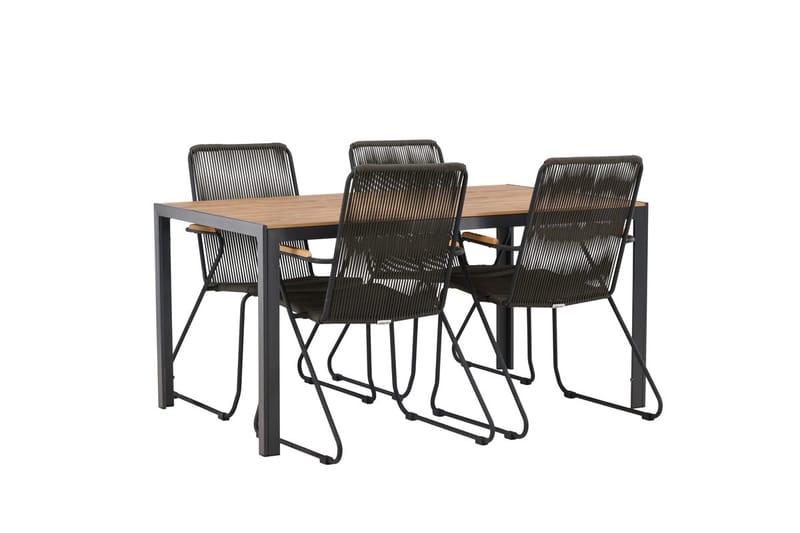 Break Matbord Utomhus 150 cm med 4 Bois Karmstol - Utemöbler - Utegrupp - Matgrupp utomhus