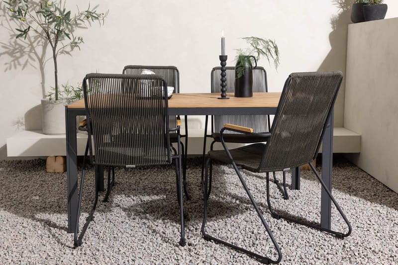 Break Matbord Utomhus 150 cm med 4 Bois Karmstol