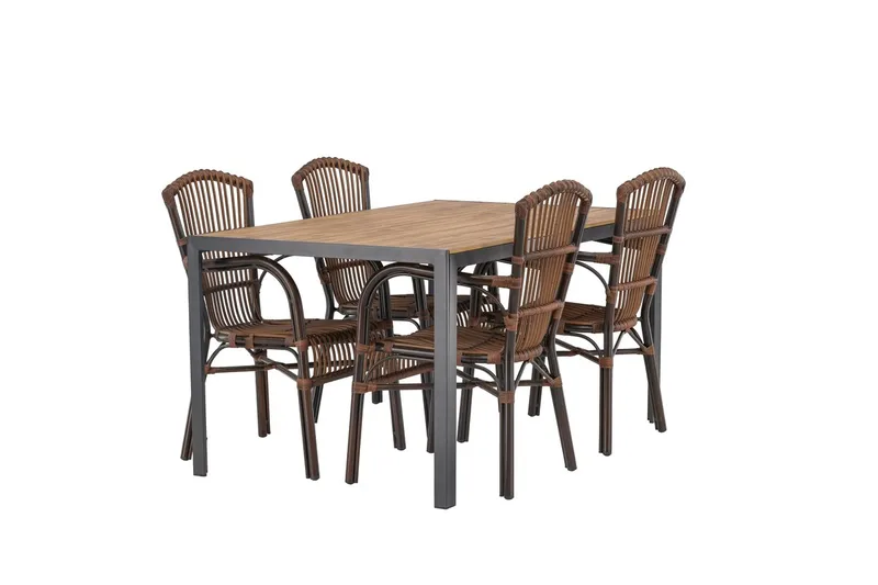 Break Matbord Utomhus 150 cm med 4 Galera Karmstol - Utemöbler - Utegrupp - Matgrupp utomhus