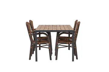 Break Matbord Utomhus 150 cm med 4 Galera Karmstol - Utemöbler - Utegrupp - Matgrupp utomhus