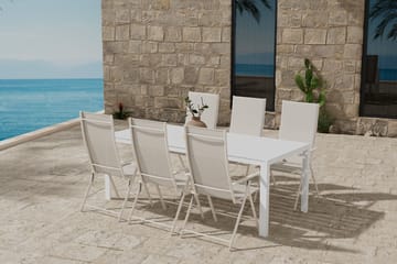 Break Matbord Utomhus 90x205 cm med 6 Levanzo Karmstol - Utemöbler - Utegrupp - Matgrupp utomhus