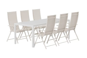 Break Matbord Utomhus 90x205 cm med 6 Levanzo Karmstol - Utemöbler - Utegrupp - Matgrupp utomhus
