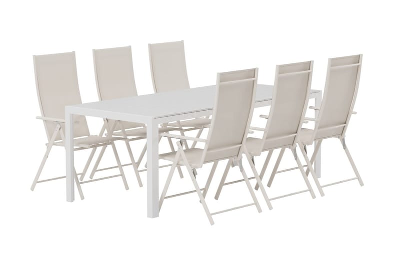 Break Matbord Utomhus 90x205 cm med 6 Levanzo Karmstol - Utemöbler - Utegrupp - Matgrupp utomhus
