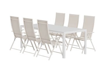 Break Matbord Utomhus 90x205 cm med 6 Levanzo Karmstol - Utemöbler - Utegrupp - Matgrupp utomhus