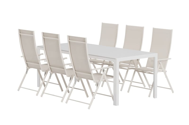 Break Matbord Utomhus 90x205 cm med 6 Levanzo Karmstol - Utemöbler - Utegrupp - Matgrupp utomhus