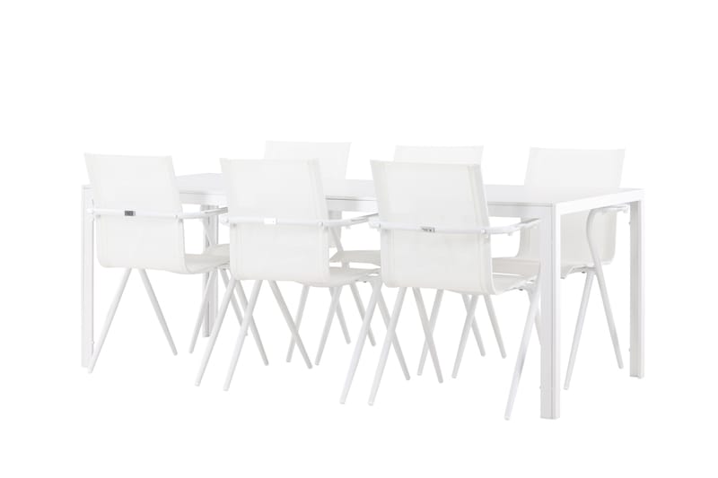 Break Matgrupp Utomhus 205 cm + 6 st Alling Matstolar Vit, undefined