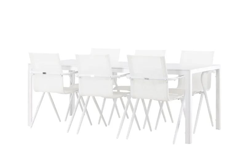 Break Matgrupp 205 cm + 6 st Alling Matstolar Vit, undefined