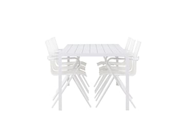Break Matgrupp 205 cm + 6 st Alling Matstolar Vit - Utemöbler - Utegrupp - Matgrupp utomhus