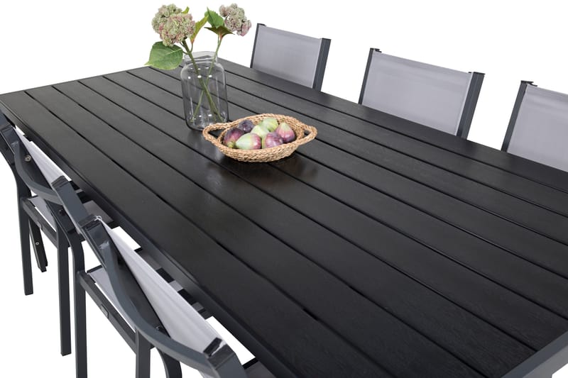 Break Matgrupp Utomhus + 6 Utestolar - Svart - Utemöbler - Utegrupp - Matgrupp utomhus