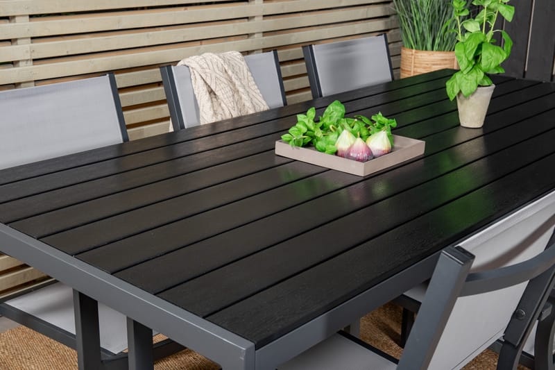 Break Matgrupp Utomhus + 6 Utestolar - Svart - Utemöbler - Utegrupp - Matgrupp utomhus