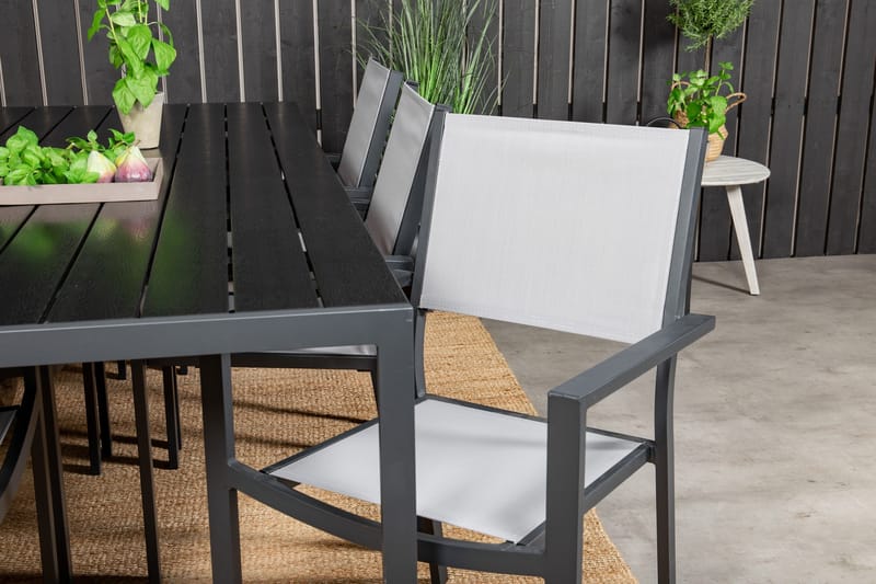 Break Matgrupp Utomhus + 6 Utestolar - Svart - Utemöbler - Utegrupp - Matgrupp utomhus