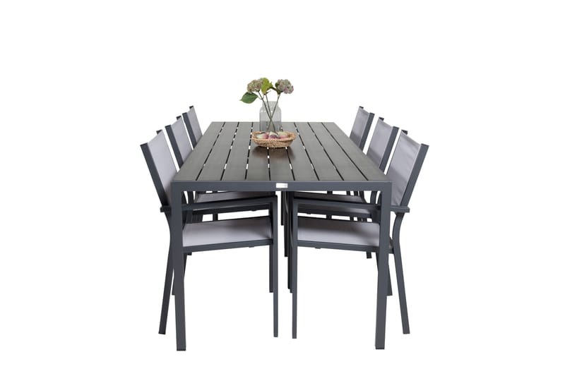 Break Matgrupp Utomhus + 6 Utestolar - Svart - Utemöbler - Utegrupp - Matgrupp utomhus