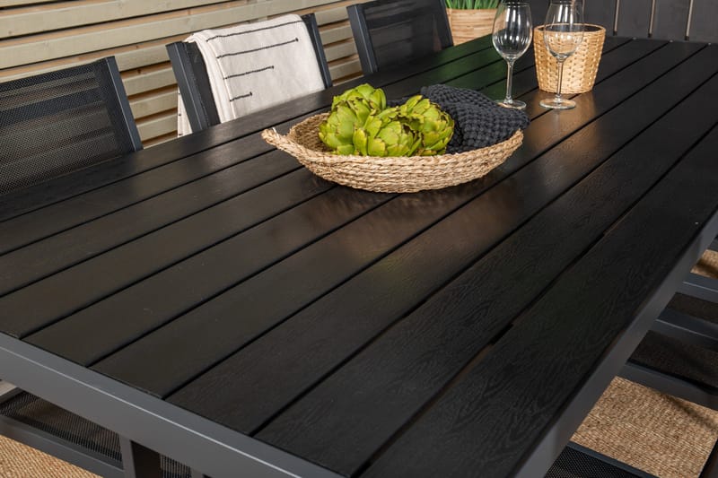 Break Matgrupp Utomhus 205 cm Rektangulär med 6 Copacabana Utestolar - Svart - Utemöbler - Utegrupp - Matgrupp utomhus